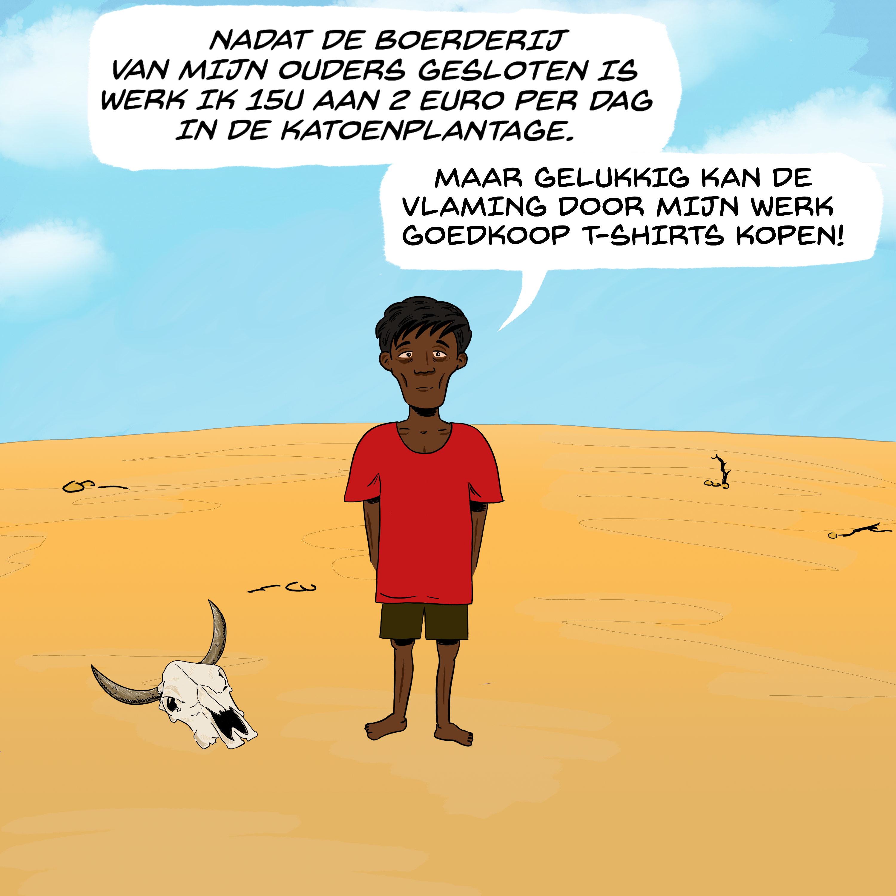 Indische kinderarbeider die kritiek geeft over zijn levensomstandigheden.